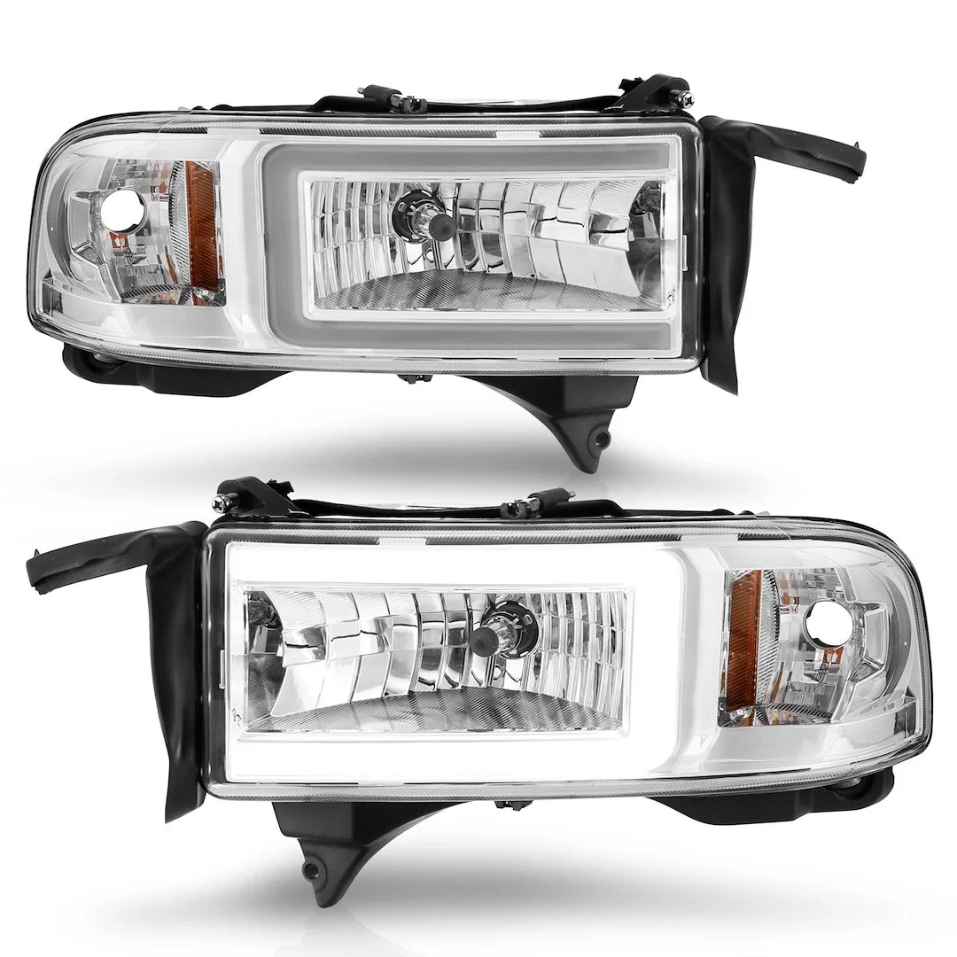 111555 – ANZO Headlight Assembly, H13 Halogen High Beam/ H13 Halogen Low Beam White Bulb/ Turn Signal Light And LED P...